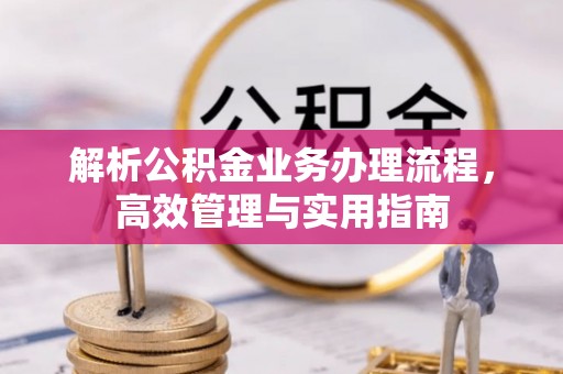 泾阳解析公积金业务办理流程，高效管理与实用指南