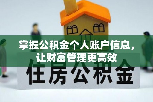 泾阳掌握公积金个人账户信息，让财富管理更高效