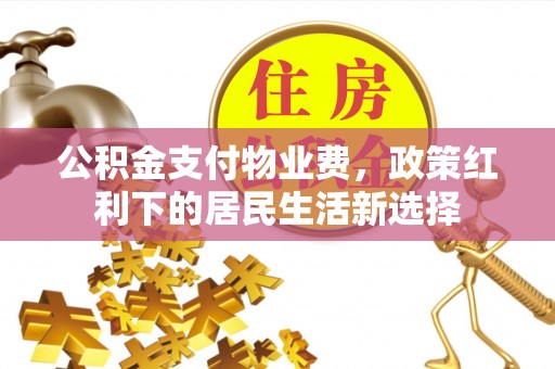 泾阳公积金支付物业费，政策红利下的居民生活新选择