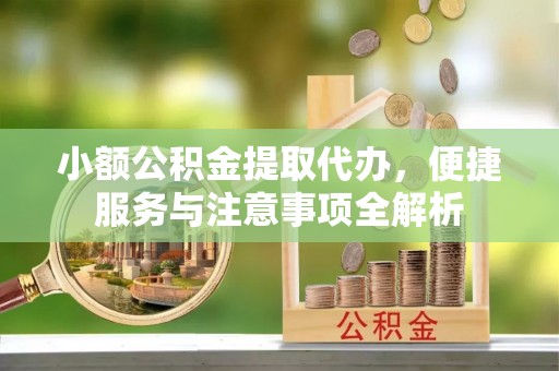 泾阳小额公积金提取代办，便捷服务与注意事项全解析
